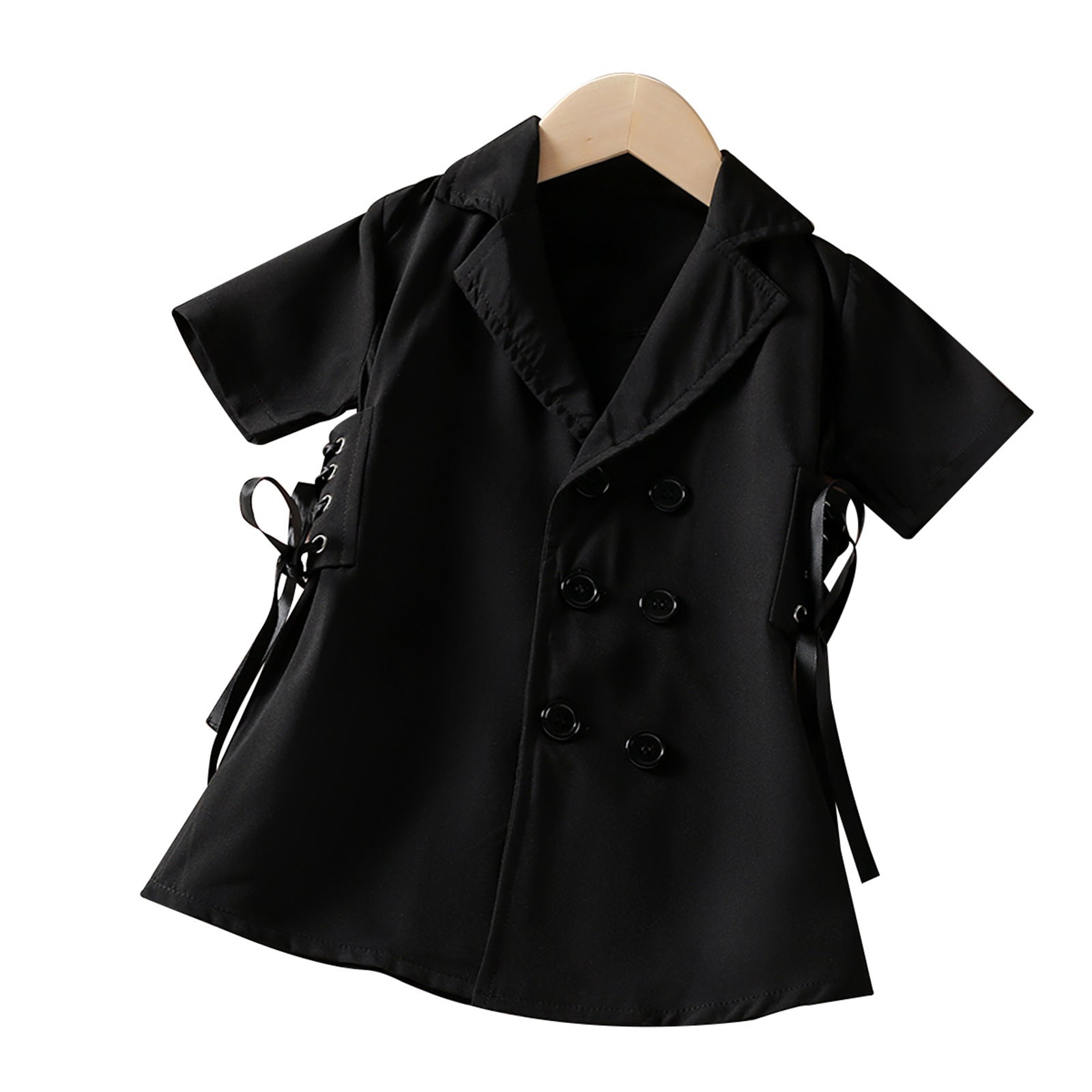 Korean-style Women's Cotton Short-sleeve Top Without A Hood