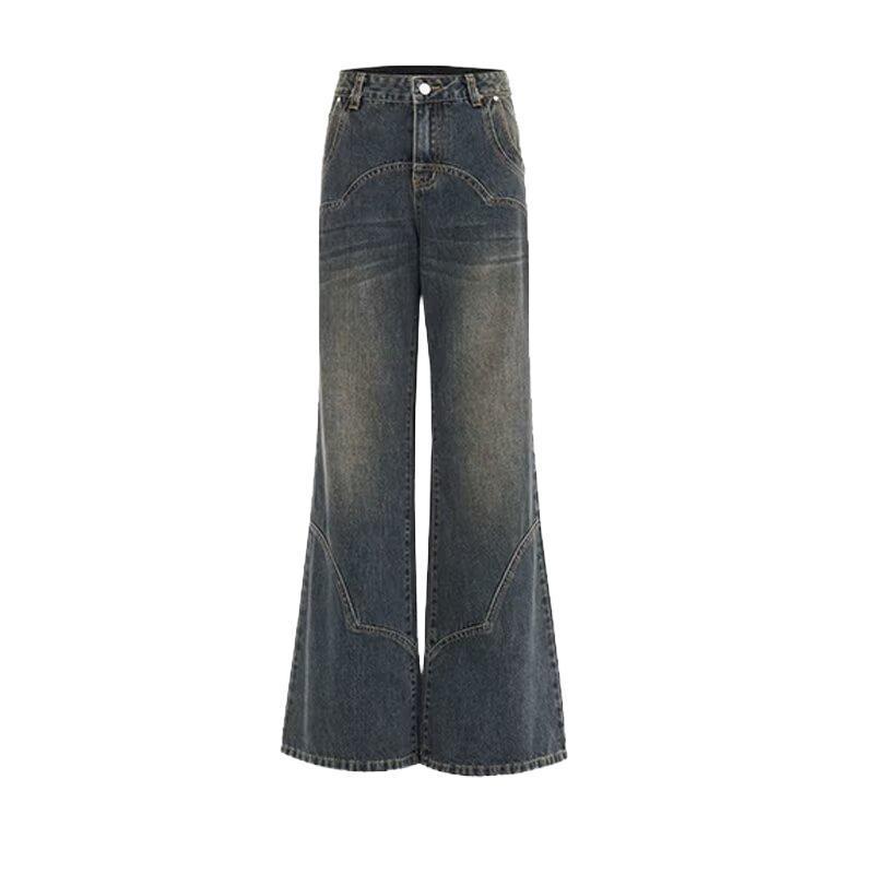 Womens Retro High-Waisted Denim Jeans New Loose Style For FallWinter