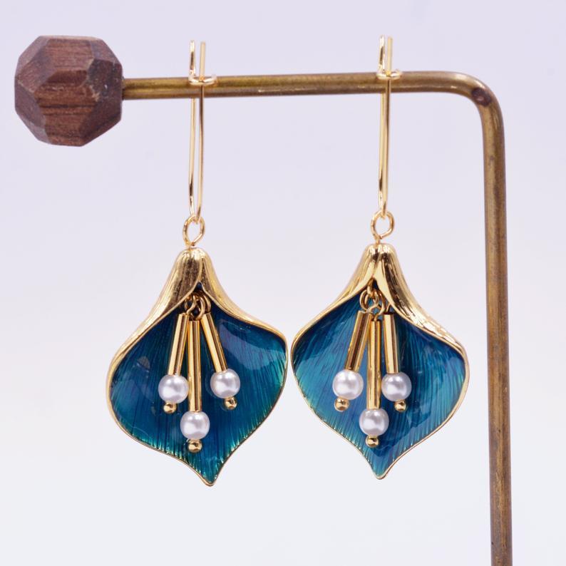 New Drop Oil Fresh Flower Earrings For Women