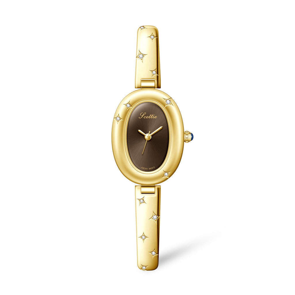 Oval Disk Bracelet Watch