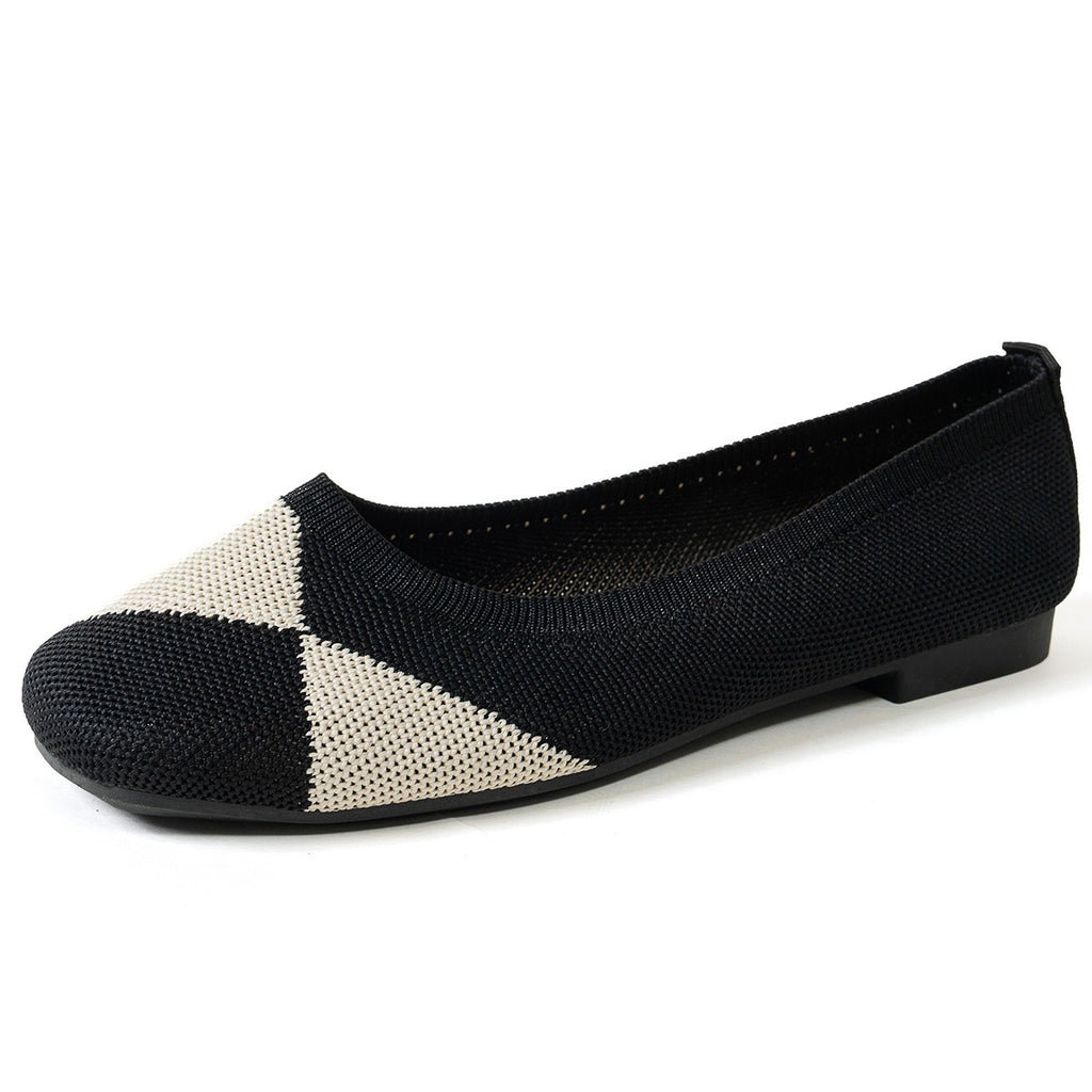 Flyknit Low-cut Flat Soft Bottom Multicolor Shoes Women