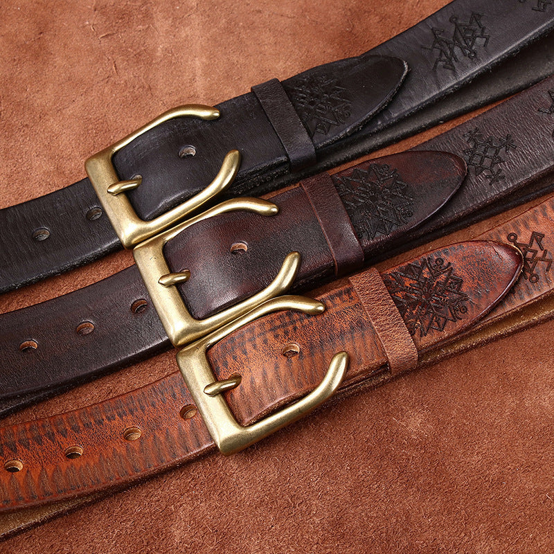 Retro Personality Trend Carved All-matching Jeans Belt