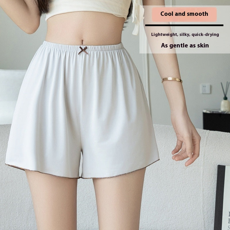 Ice Silk Safety Pants For Women Plus-sized Anti-exposure Bottom Shorts
