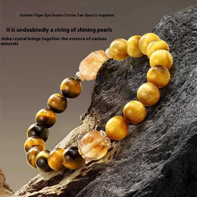 Tigereye Lucky Citrine Gold-absorbing Lucky Bracelet