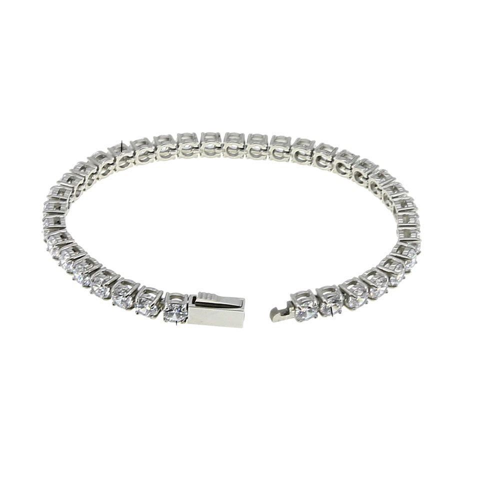 Full Rhinestone Zircon Tennis Chain Bracelet Color Retention