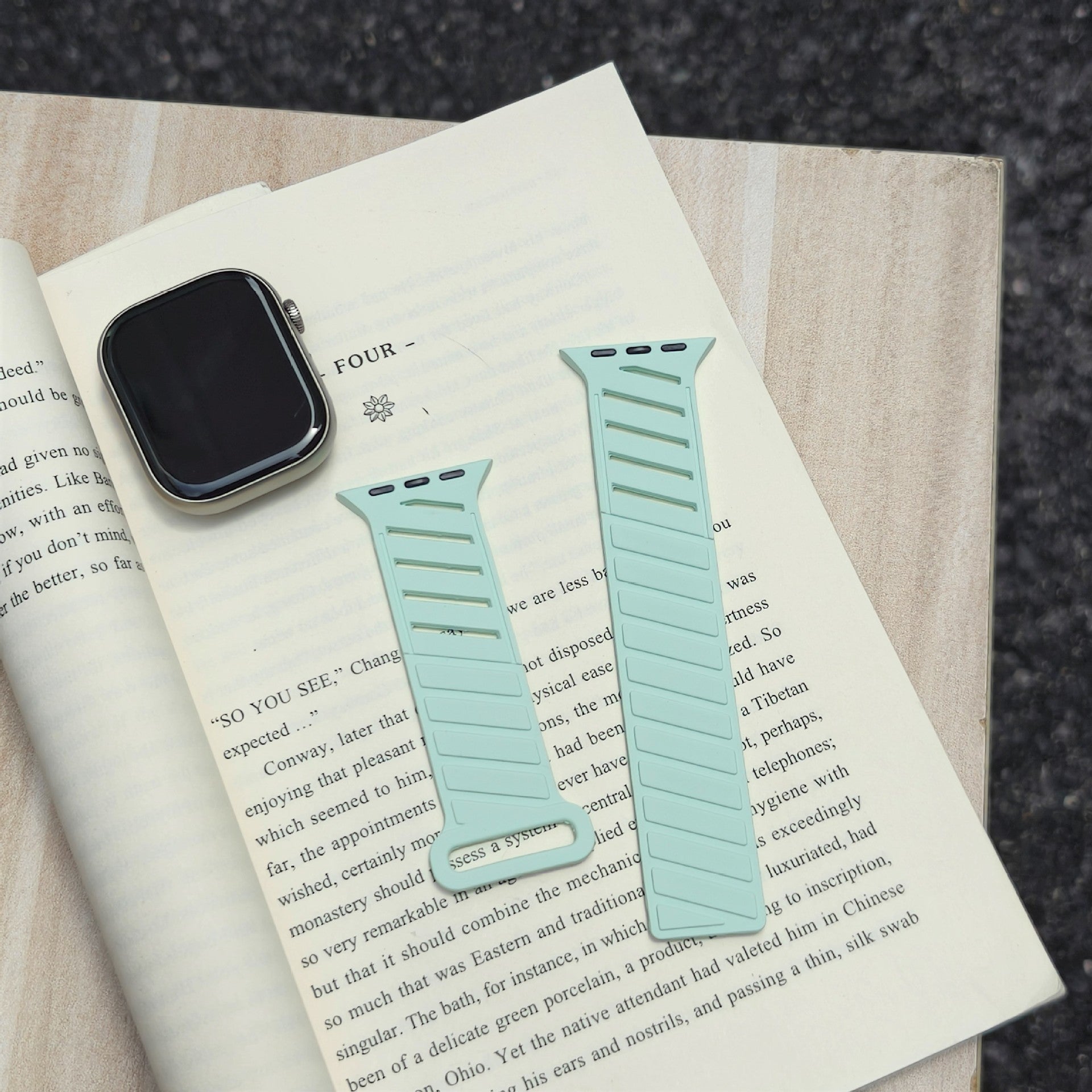 Applicable Twill Silicone Magnetic Watch Band