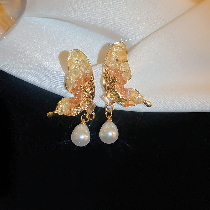 Retro Diamonds Crystal Flower Earrings