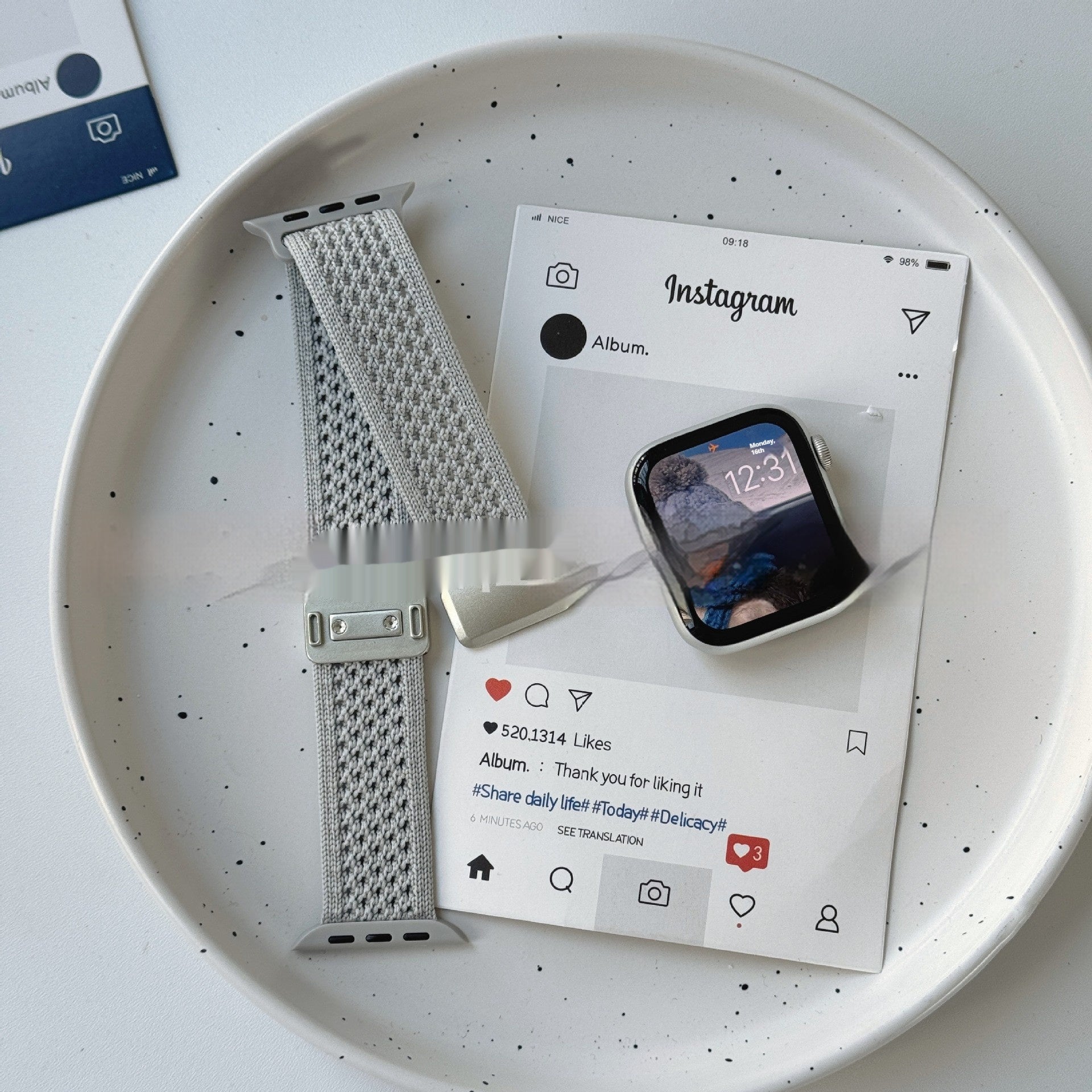 Upgraded Double Loop Knitted Nylon Magnetic Buckle Strap