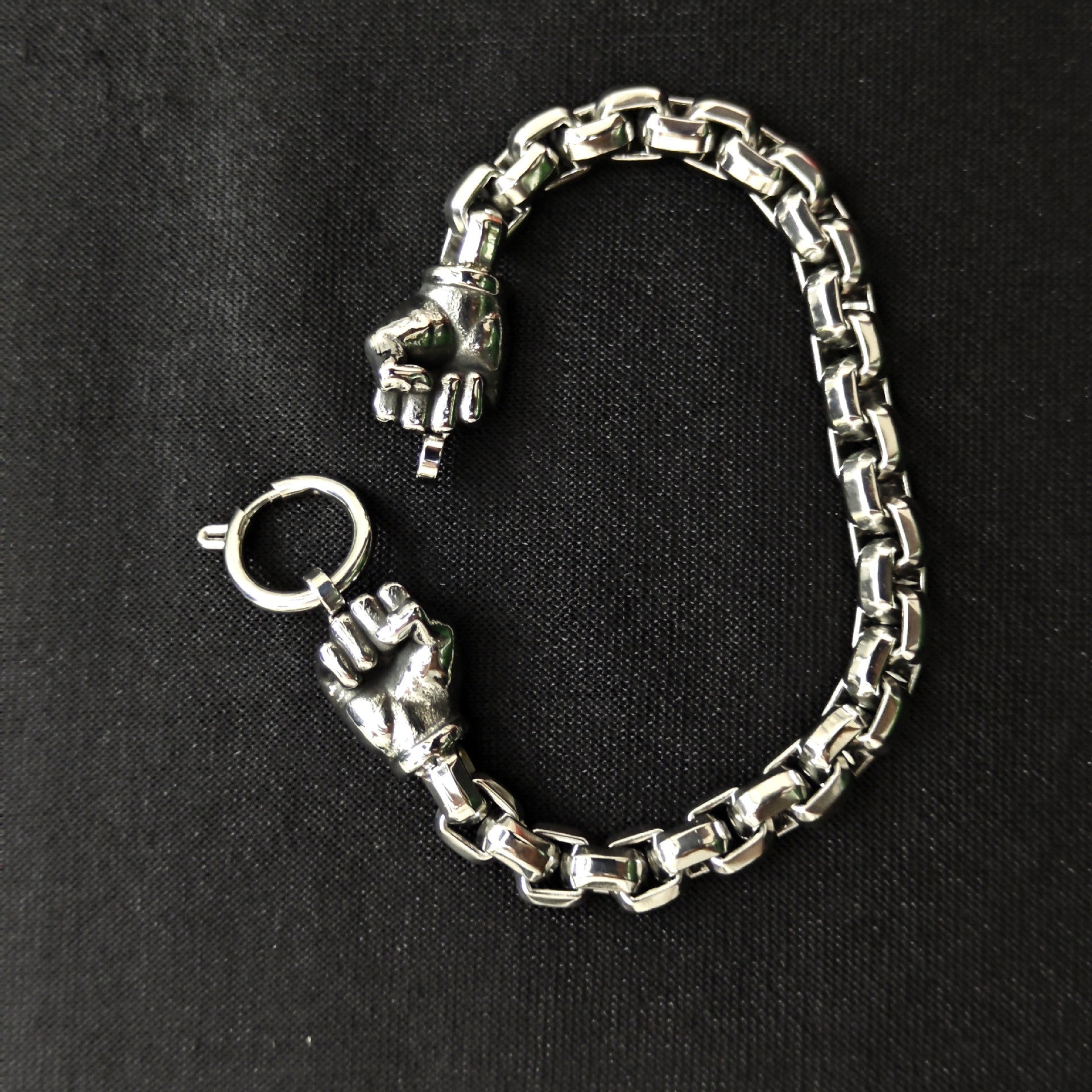 Titanium Steel Vintage Fist Bracelet Men Ornament