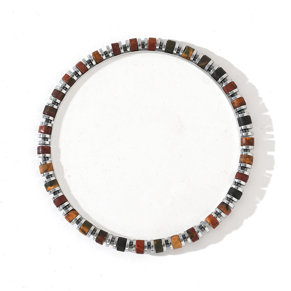 Natural Semi-precious Stone Beads String Men's Bracelet