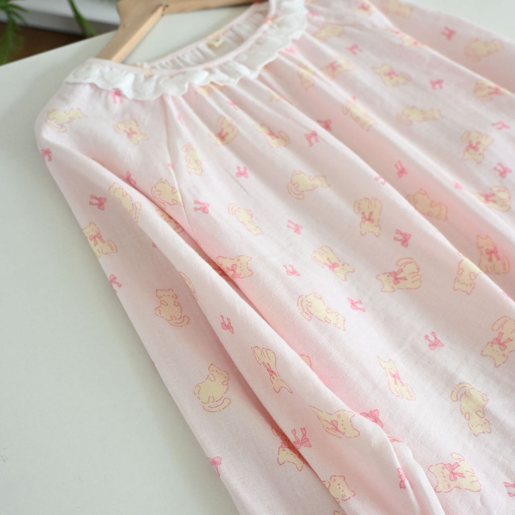 Long Sleeve Nightdress Thin Loose Soft Home