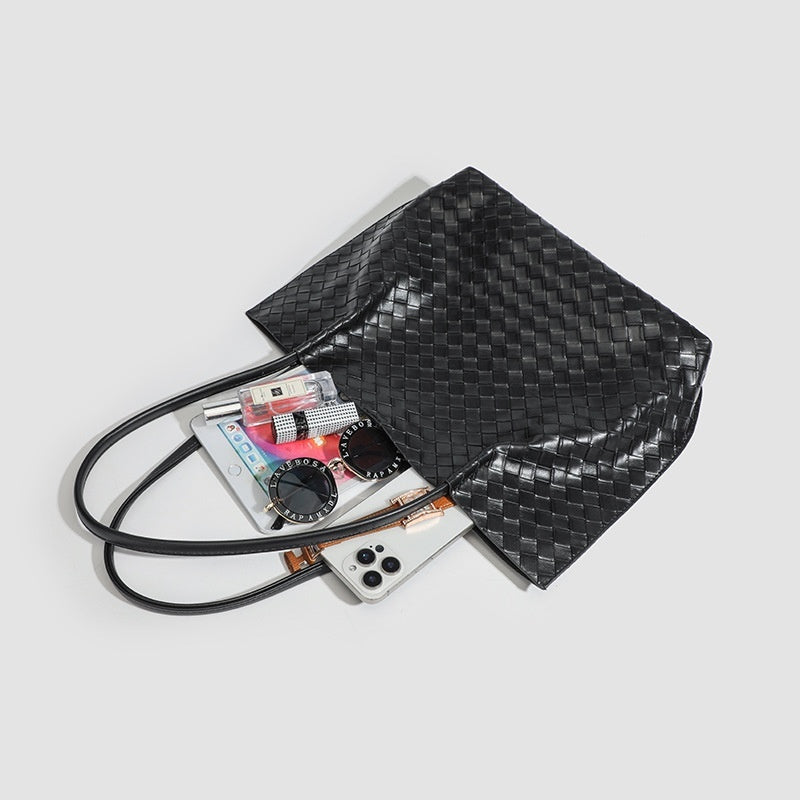 Leather Women's One Shoulder Handheld Versatile Tote Bag