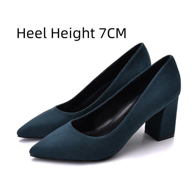 Comfortable All-matching Low-cut High Heels Women