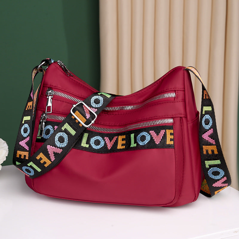 Oxford Cloth Crossbody Shoulder Bag Large Capacity Multi-pocket