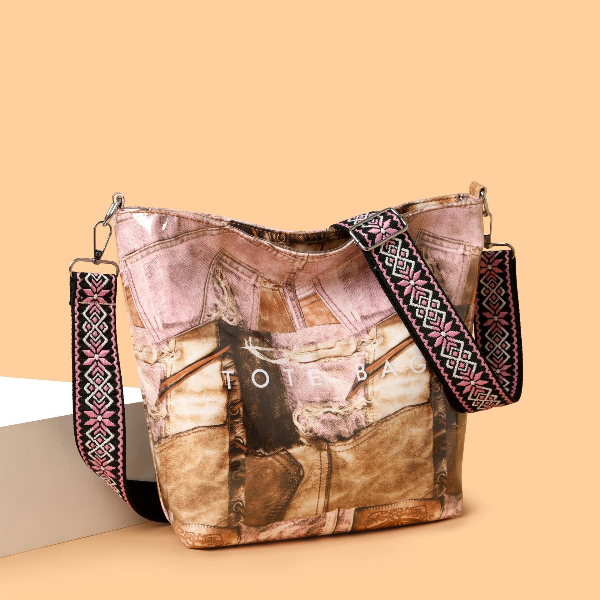 Large Capacity New Retro Patchwork Tote Bag