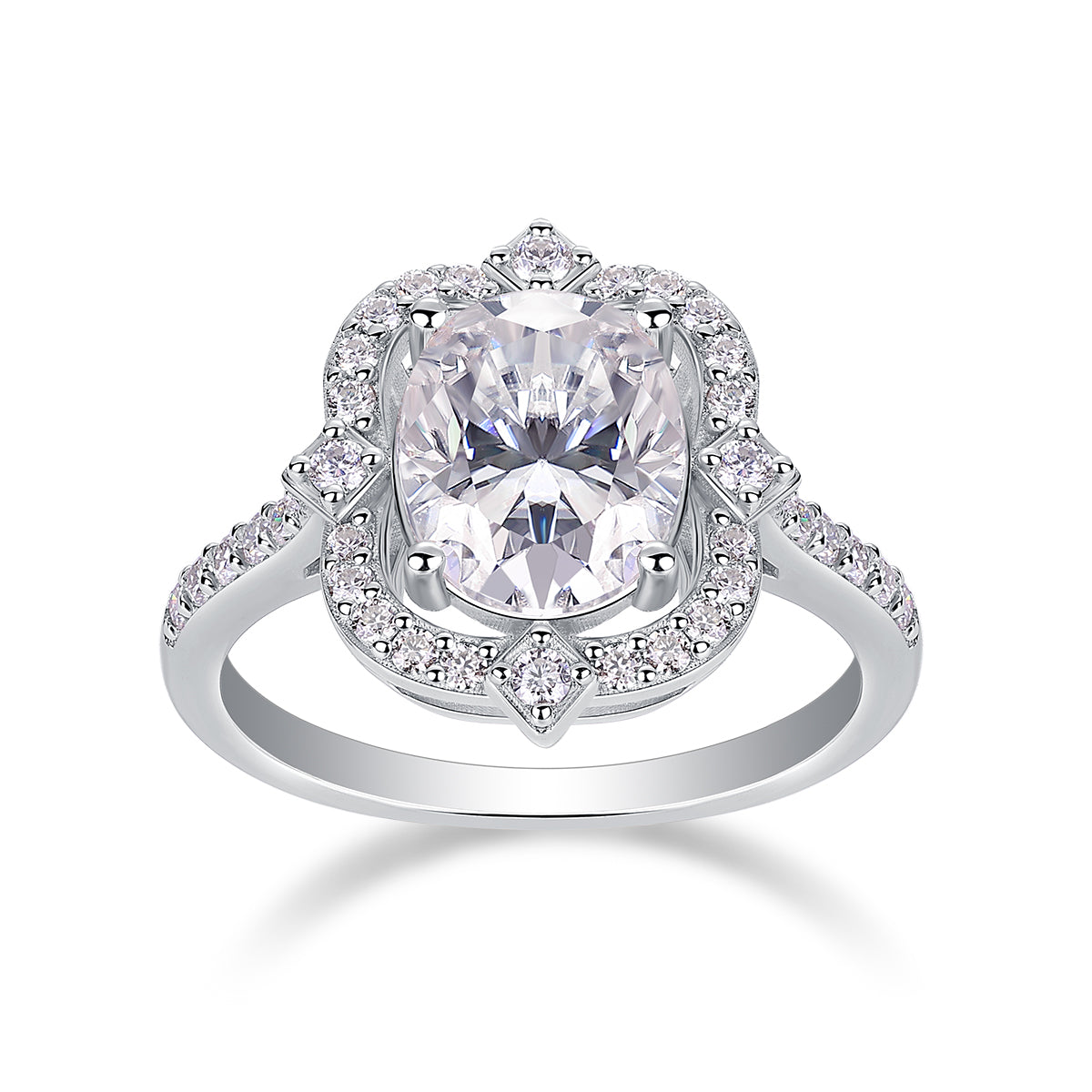 1Camellia - A Fashionable Jewelry Ring Set With Moissanite S925 Sterling Silver And Gold-plated Diamond Prohibit TikTok sales
