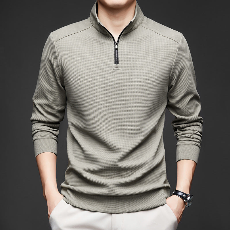 New Men's Sweater Lapel Long Sleeve