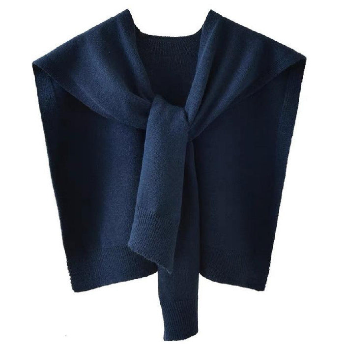 Women's Cored Yarn Knitted Shawl Spring Autumn Outerwear Waistcoat