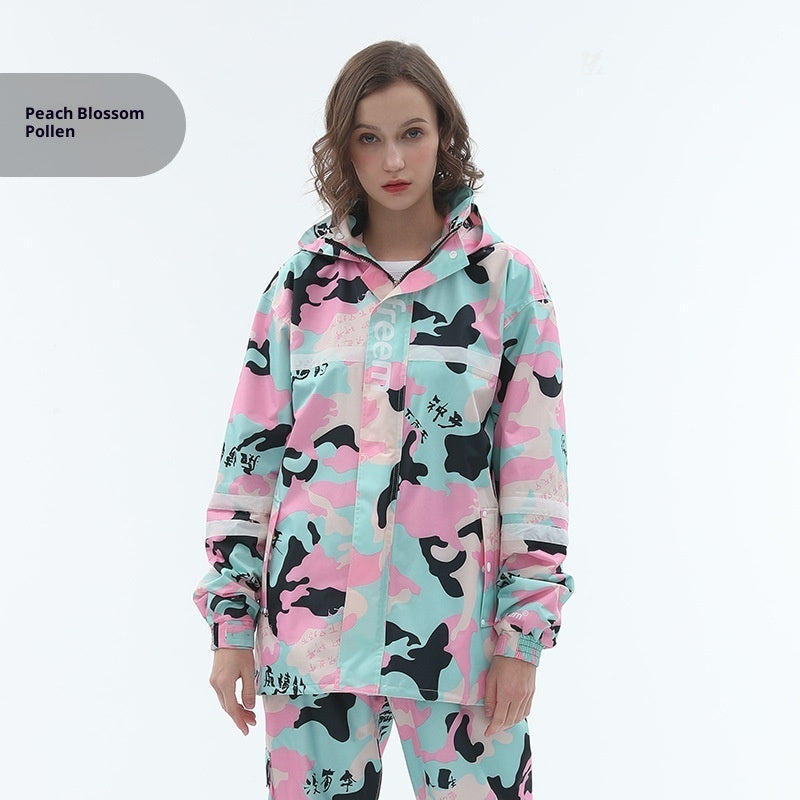 Raincoat Rain Pants Suit Outdoor Fashion Double-layer Split In Stock