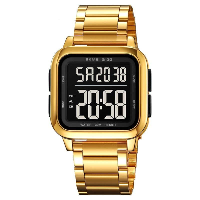 Fashion Trend Luminous Square Electronic Waterproof Watch