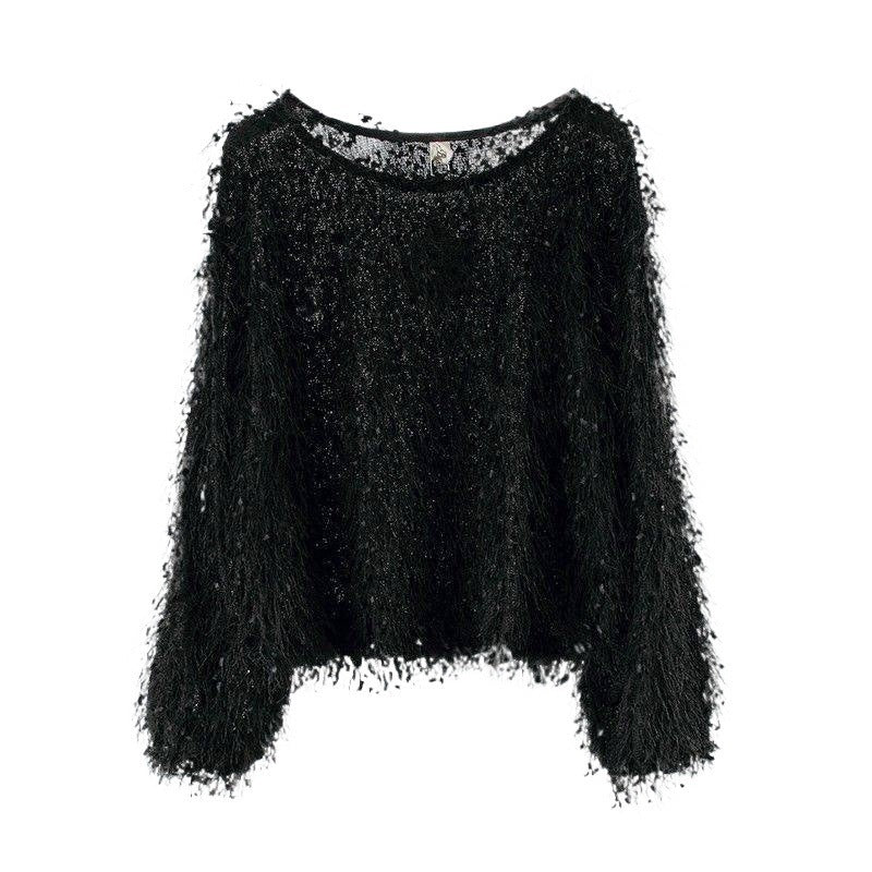 Women's Fashion Personalized Tassel Long-sleeved Top