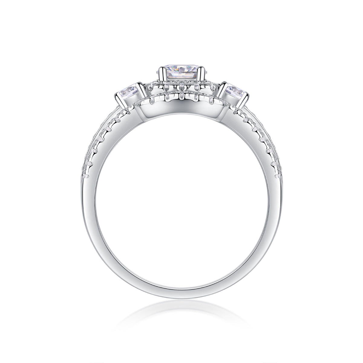 1Afternoon In The Gobi - A Fashionable And Luxurious Jewelry Piece Set With Half-carat Moissan Diamond S925 Sterling Silver And Platinum-plated Diamond Prohibit TikTok sales