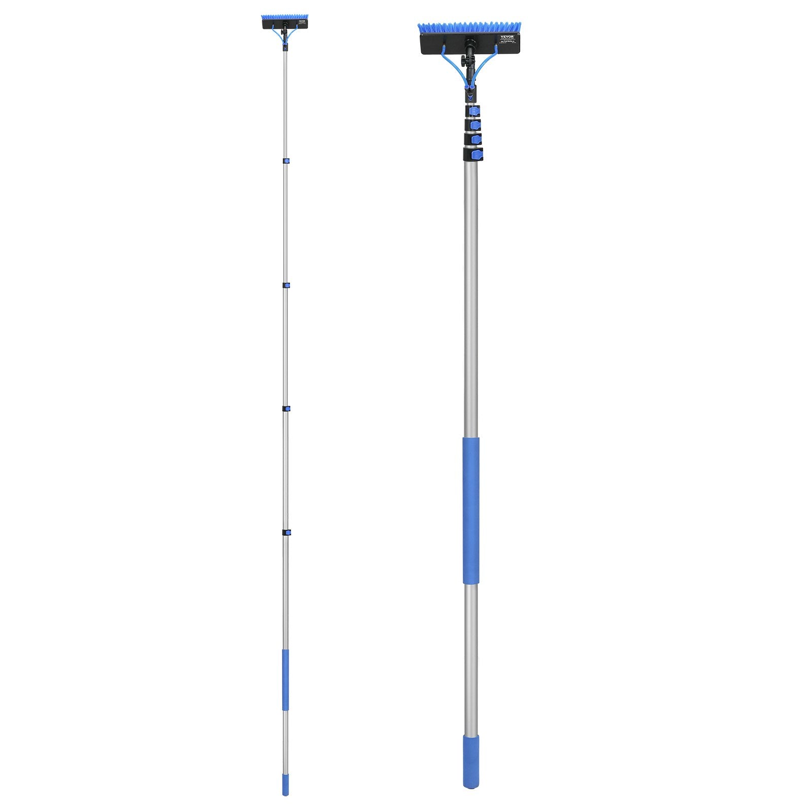Water Fed Pole Kit, 30FT Solar Panel Cleaning Pole With Extendable Handle, 180° Rotatable Brush Head & 65.6FT Hose, Household & Outdoor Window Cleaner Tool For Caravan Solar Panel Deck