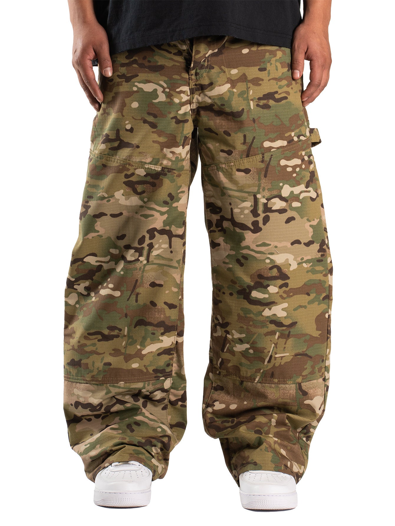 New Men's Loose Camouflage Workwear Jeans
