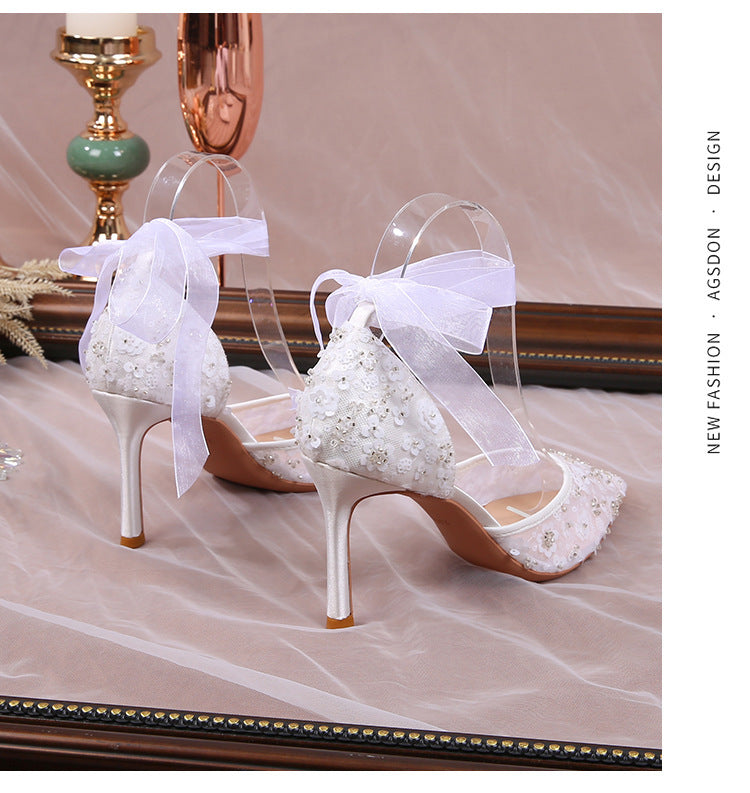 Fashion French Style Sequin Hollowed Sandals Women