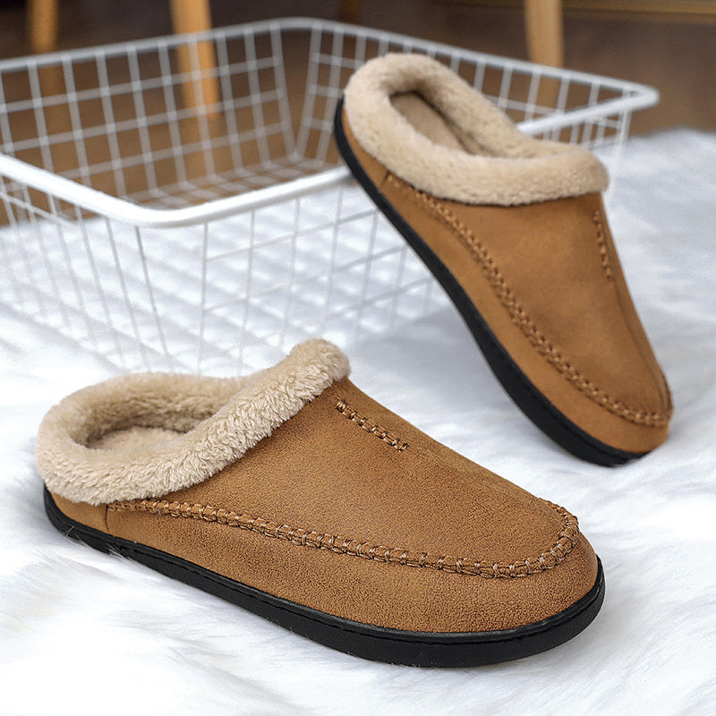Indoor Warm Anti Slip And Plush Cotton Shoes For Men