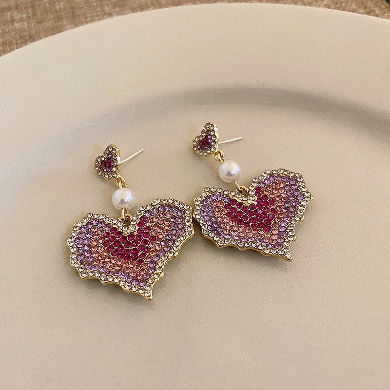 Silver Needle European And American Vintage Crumpled Resin Geometric Earrings