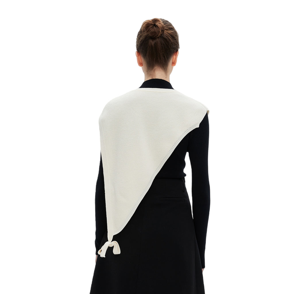 Thin Outer Match Shirt Short Sleeve Triangle Knitted Shawl