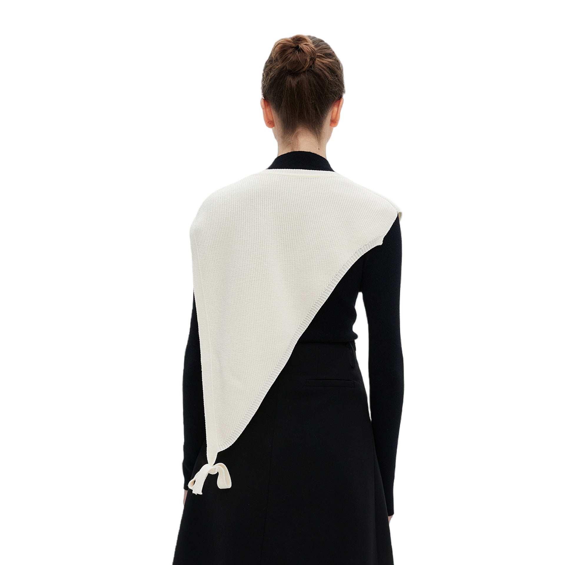 Thin Outer Match Shirt Short Sleeve Triangle Knitted Shawl