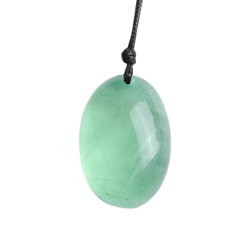 Natural Crystal Stone Green Fluorite Necklace
