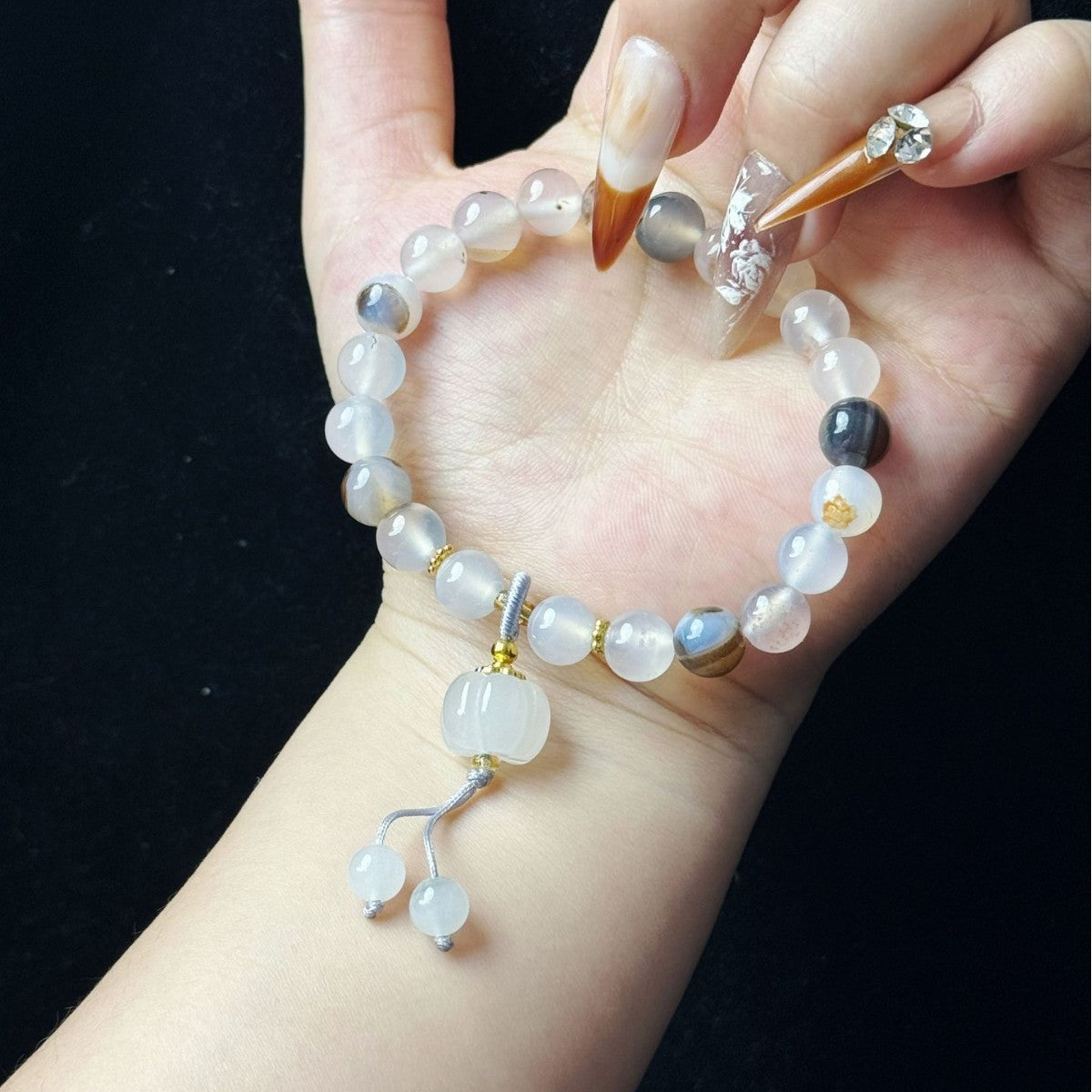 Sunstone Double Circle High Goods Aquamarine Slip Multi-Circle Bracelet