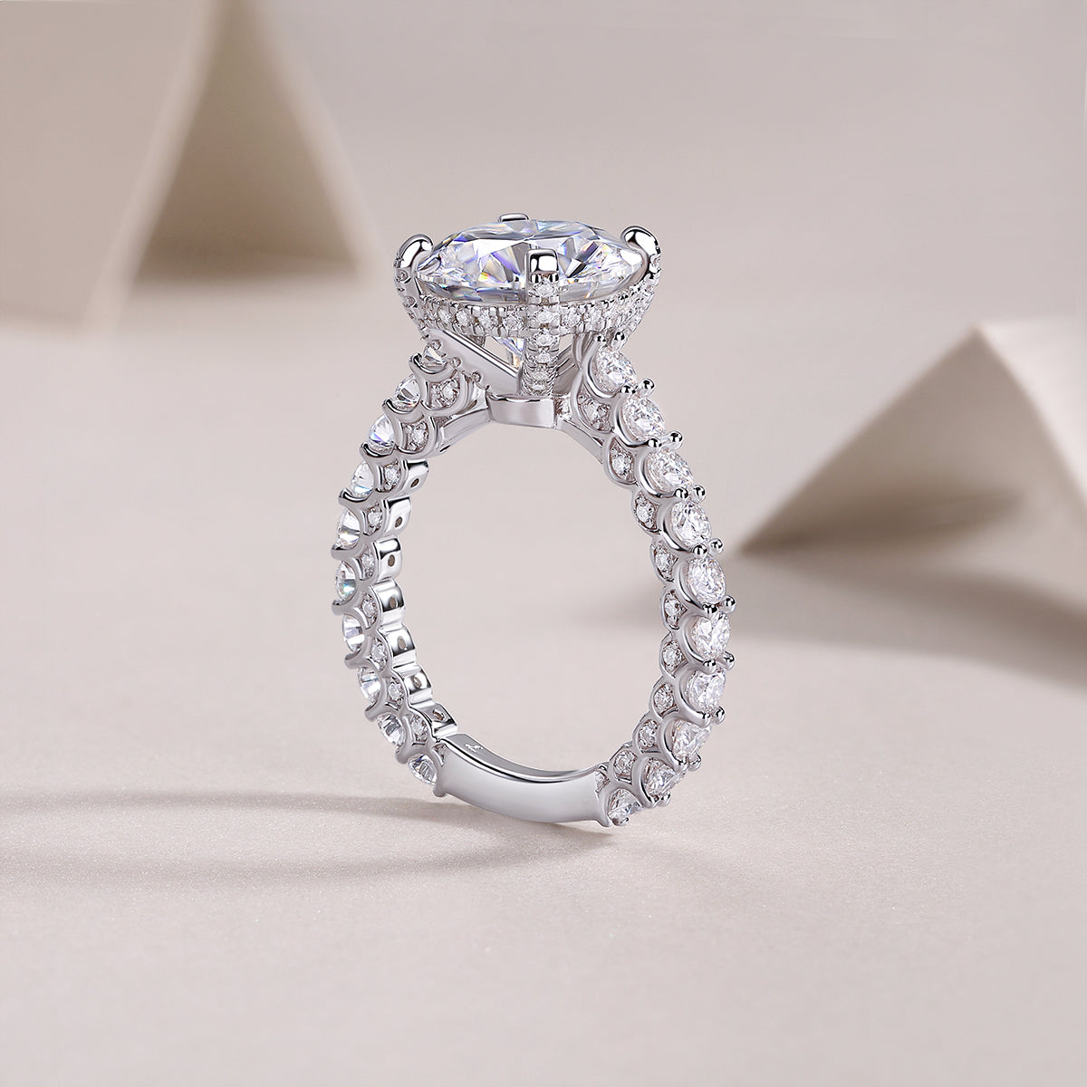 1Affectionate And Tender - A Fashionable And Luxurious Jewelry Piece Set With 5-carat Moissanite S925 Sterling Silver And Platinum-plated Diamond Prohibit TikTok sales