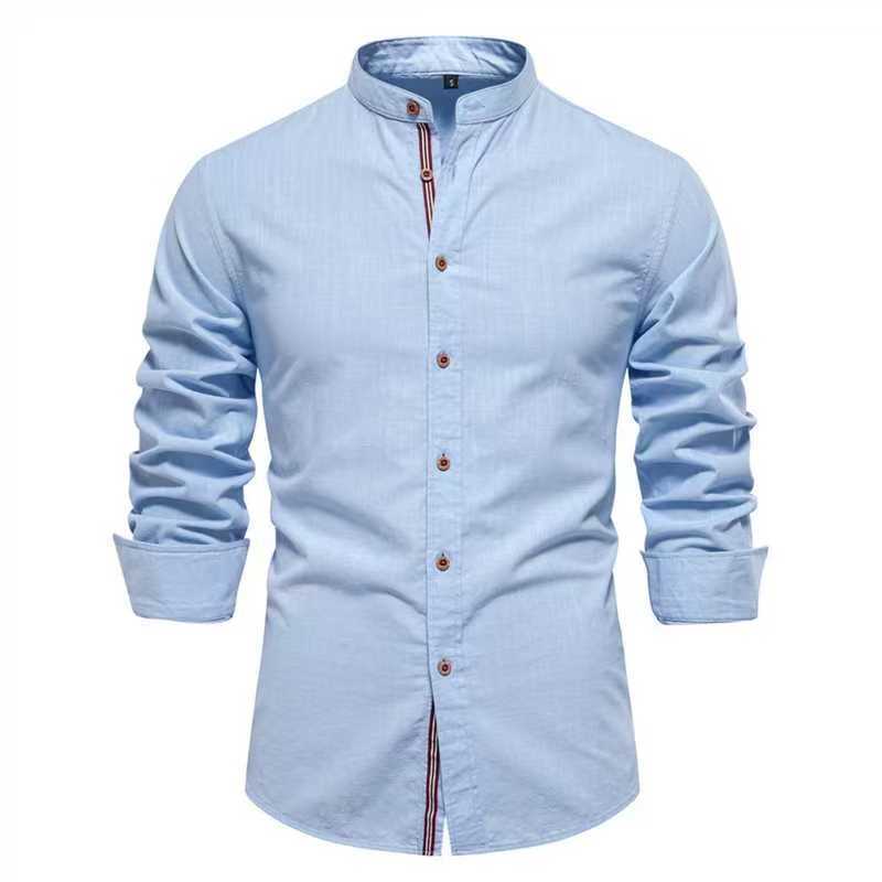 Men's Solid Color Long Sleeve Shirt