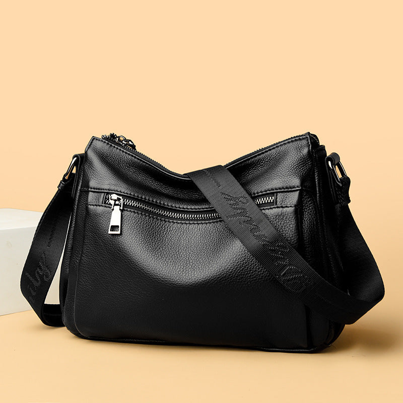 Women's Large Capacity Top Layer Leather One-shoulder Crossbody Bag