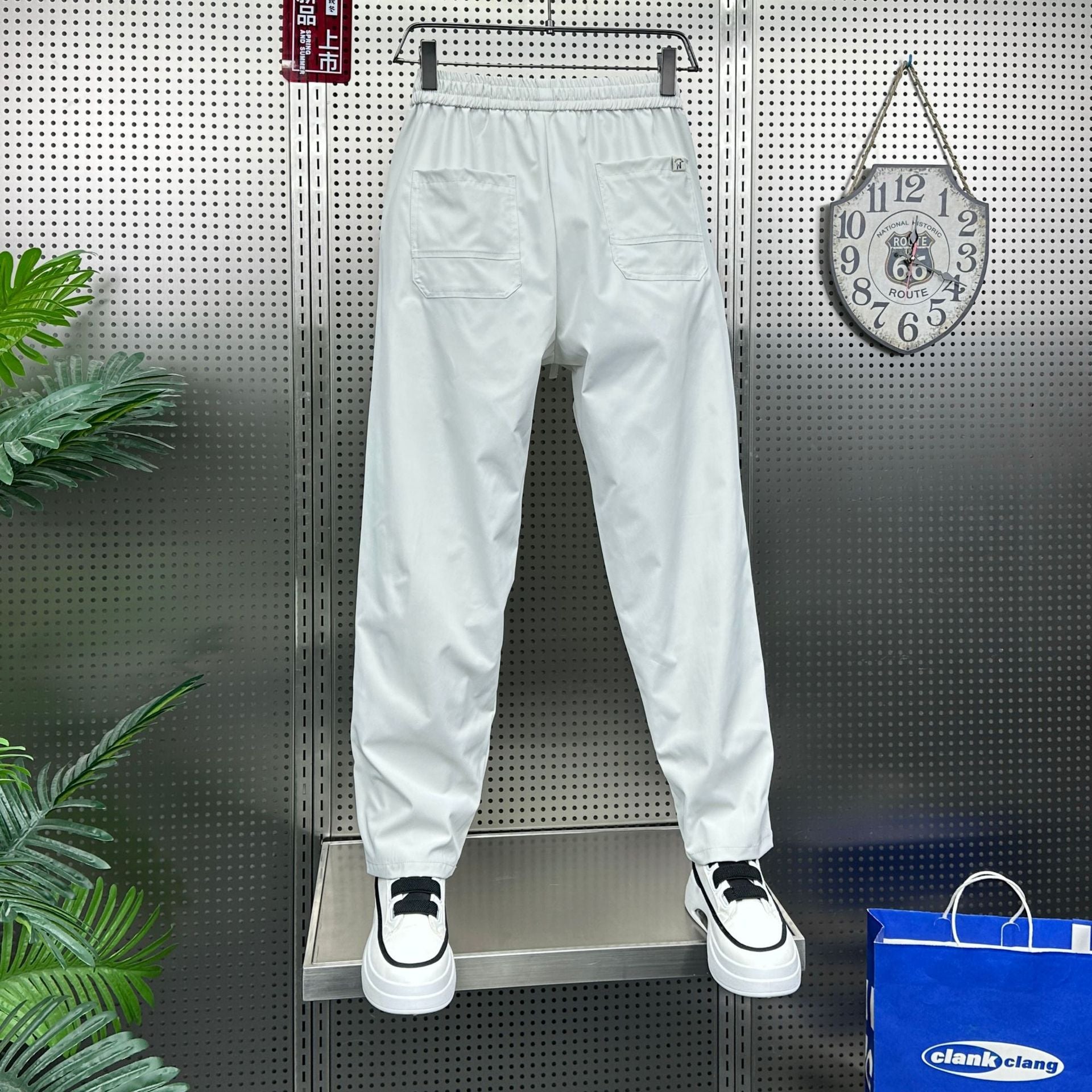 Men's Casual Elastic Harem Ankle Tight Pants