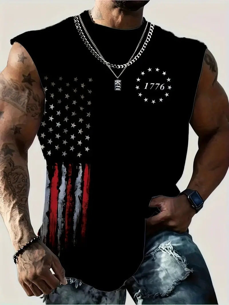 Fashion Personality New Printed Men's Vest Top