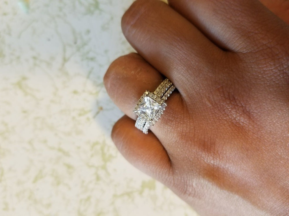 Women's Fashion Versatile Simple Zircon Ring