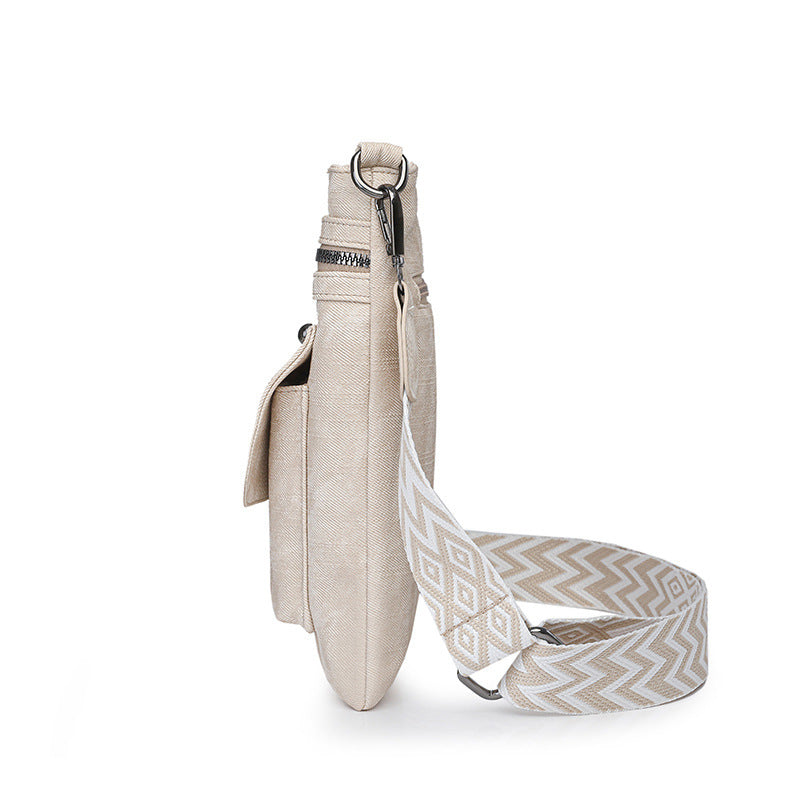 One Shoulder New Double Zipper Leisure Crossbody Bag