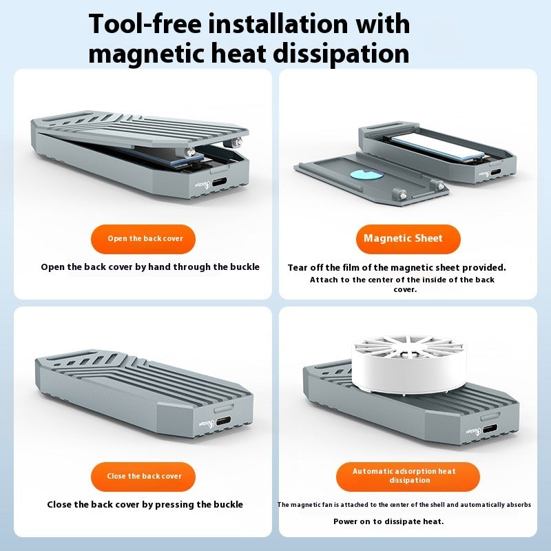 Lightning 4 Shell Compatible With Computer M2 Expansion External Solid State Aluminum Case