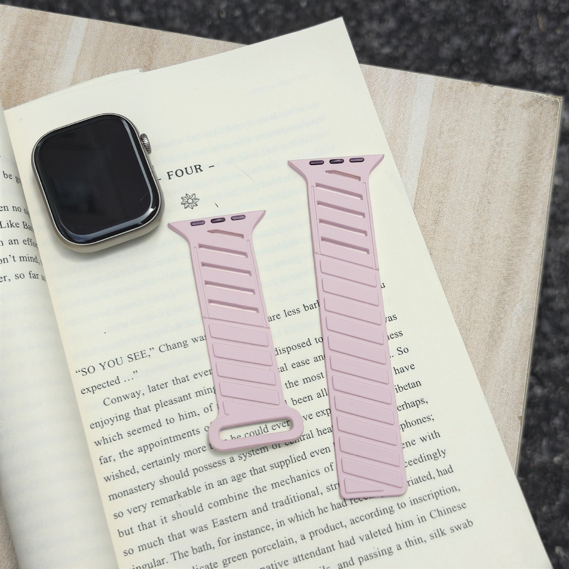 Applicable Twill Silicone Magnetic Watch Band