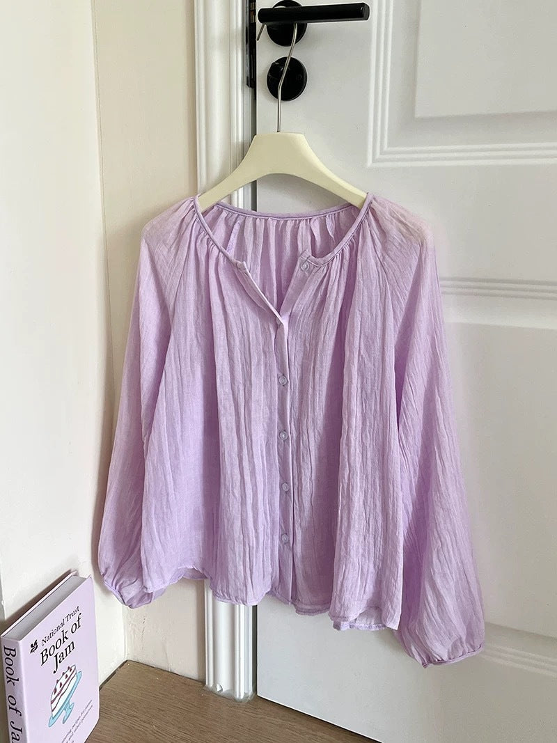 Summer Cotton-Linen Sun-Protective Shirt For Women