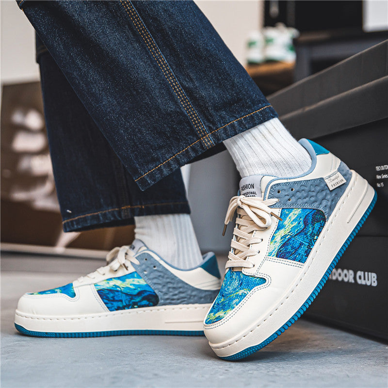 Men's Low-top Lace-up Casual Breathable Outdoor Sports Board Shoes