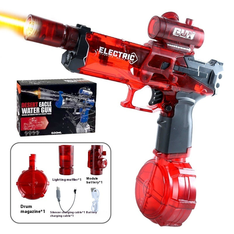 New Ice Mouse Ice Explosion Electric Water Gun Children's High-speed Continuous Hair Linkage Reloading Large Capacity Water Pistols Toy