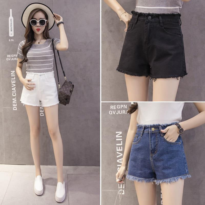 Youthful High-Waisted Denim Shorts For Women Summer Style