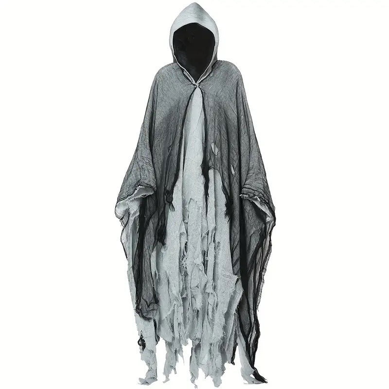 Halloween Witch Cloak Skull-patterned Clothes Death Costume Props