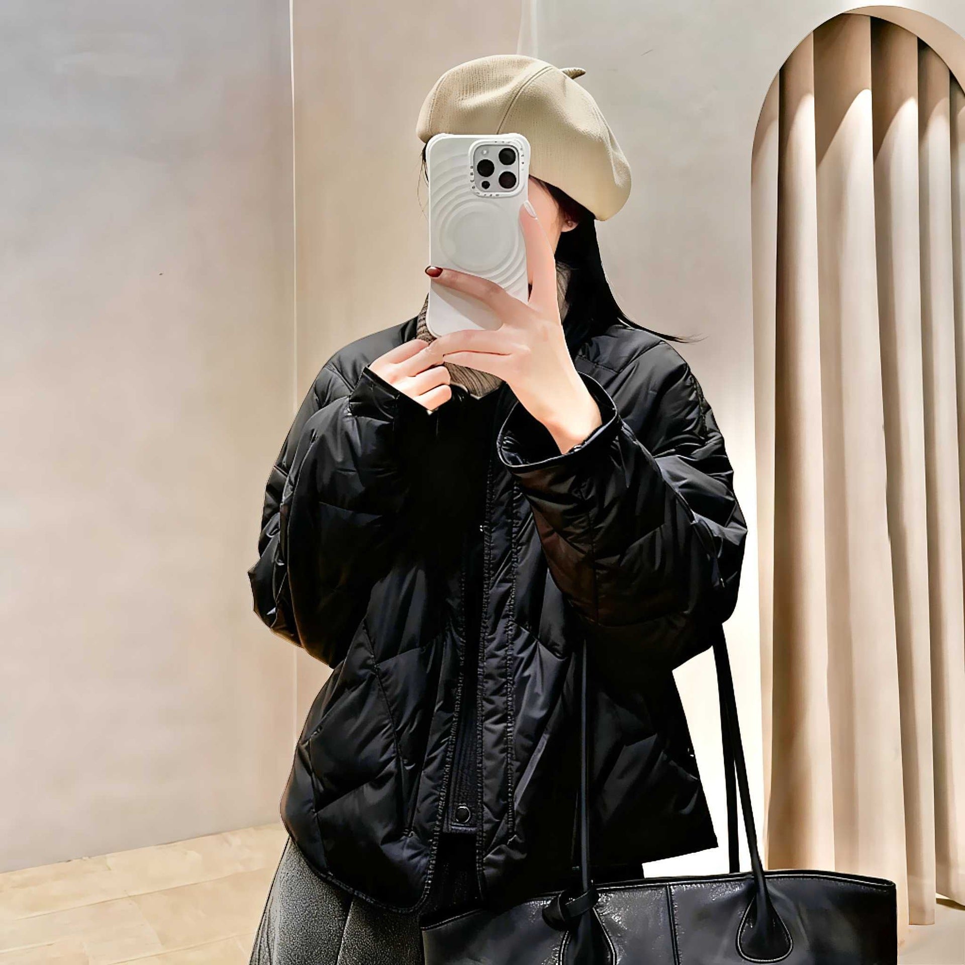 Winter New Quilted Short Puffer Jacket Lightweight Cotton Padded Coat For Women